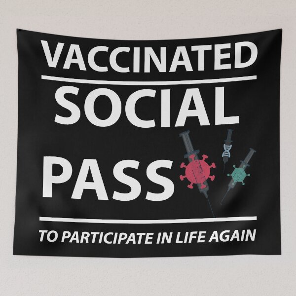 Item preview, Vaccinated - Social Pass - Vaccine - Vaccination - Club Pub  designed and sold by Rami Khalifah.