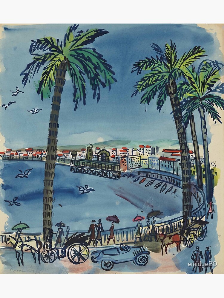 Discover Raoul Dufy Nice, the turn of the English Promenade with premium seagulls Matte Vertical Poster