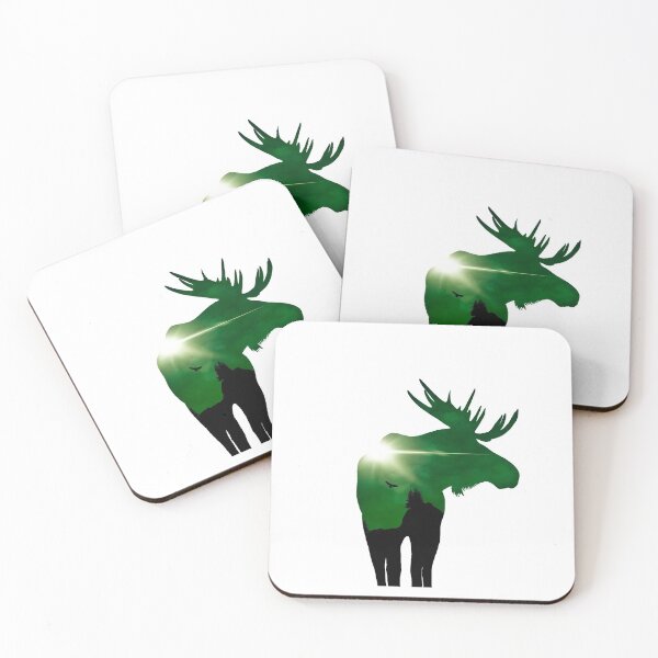 Item preview, Moose silhouette sunset designed and sold by Landtrunt.