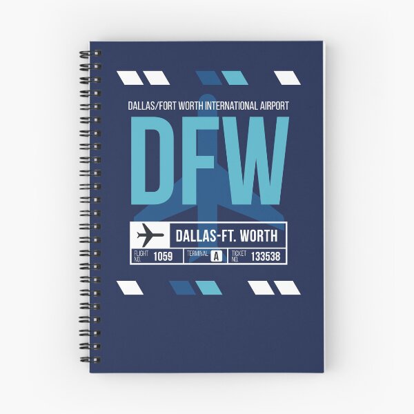 Item preview, Etiqueta de equipaje con código de aeropuerto de Dallas Fort Worth (DFW) designed and sold by SLAG-Creative.