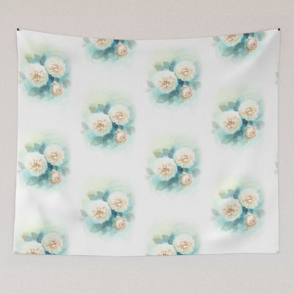 Item preview, Nichole_art: Yellow and Blue Peonies designed and sold by NicholeArtworks.