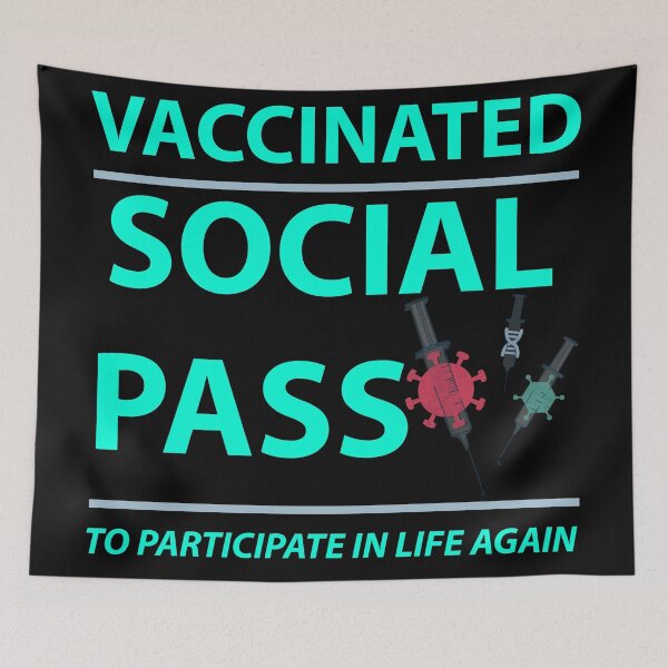 Item preview, Vaccinated - Social Pass - Vaccine - Vaccination - Club Pub  designed and sold by Rami Khalifah.