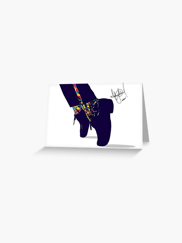 Michael Jackson Dancing Step Colorful Illustration Greeting Card For Sale By Theportshop Redbubble