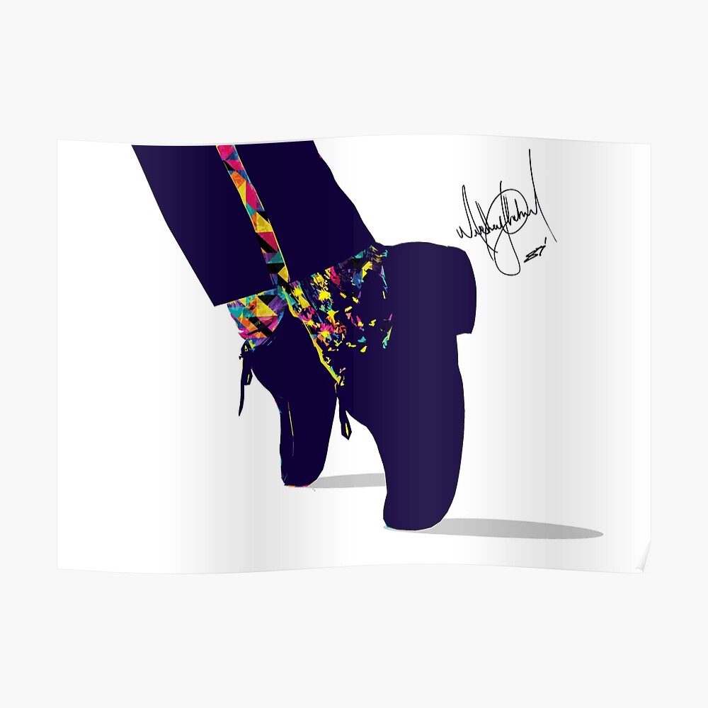 Michael Jackson Dancing Step Colorful Illustration Poster For Sale By Theportshop Redbubble