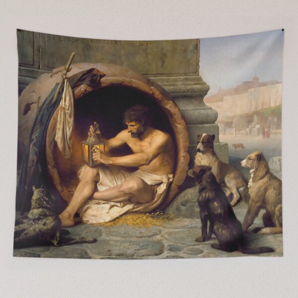 Item preview, Diogenes the Cynical Philosopher and his dogs designed and sold by ClassicalGreece.
