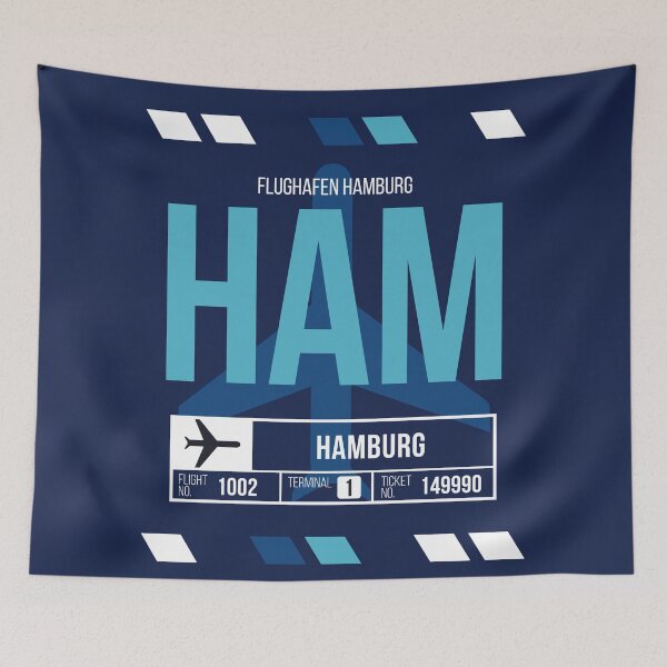 Item preview, Hamburg (HAM) Airport Code Baggage Tag designed and sold by SLAG-Creative.
