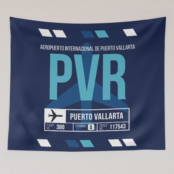 Item preview, Puerto Vallarta (PVR) Airport Code Baggage Tag designed and sold by SLAG-Creative.