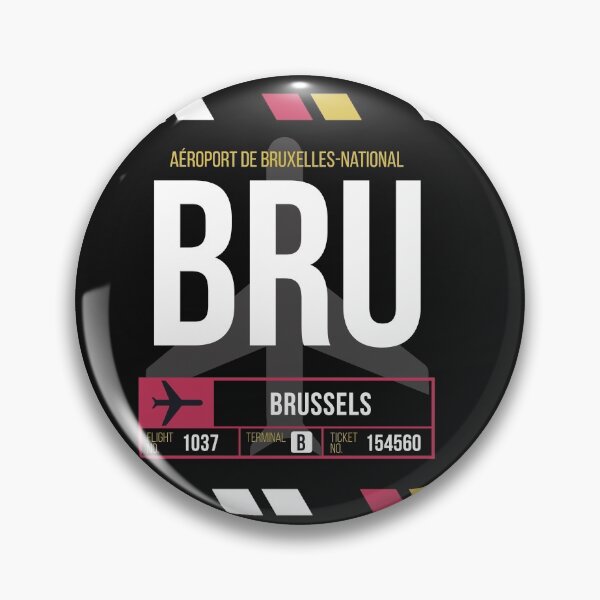 Item preview, Brussels (BRU) Airport Code Baggage Tag designed and sold by SLAG-Creative.