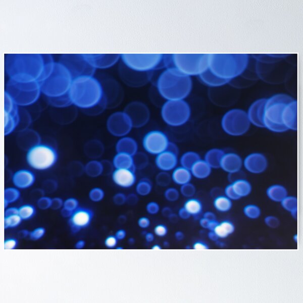 Stylish background with blurry blue bokeh Poster