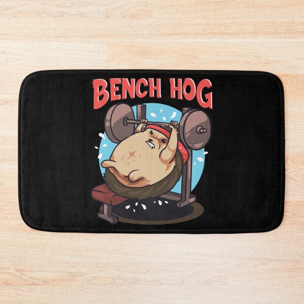Item preview, Awesome Bench Hog Funny Gym Lifting Bench Pressing designed and sold by perfectpresents.