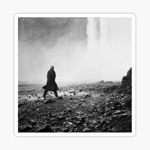 Under skogafoss waterfall Sticker
