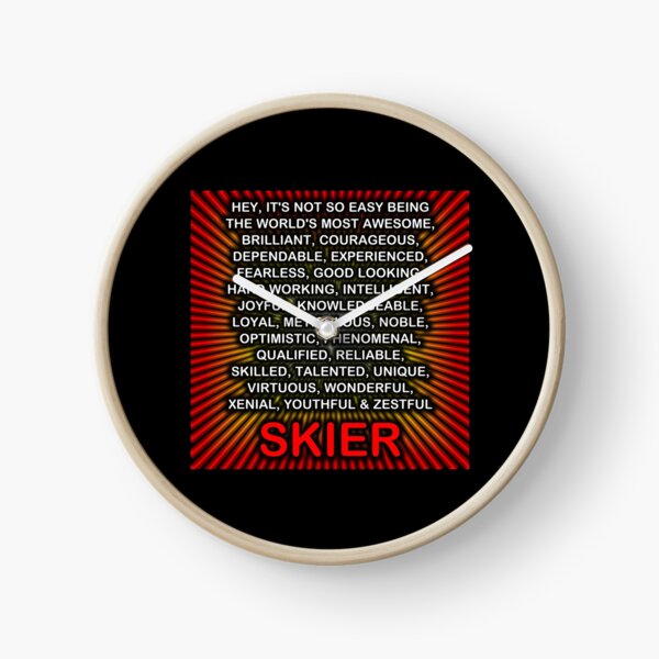Hey, It’s Not So Easy Being ... Skier Clock