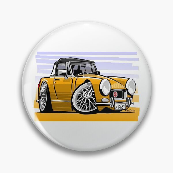 Item preview, MG Midget RWA mk3 caricature bronze yellow designed and sold by car2oonz.