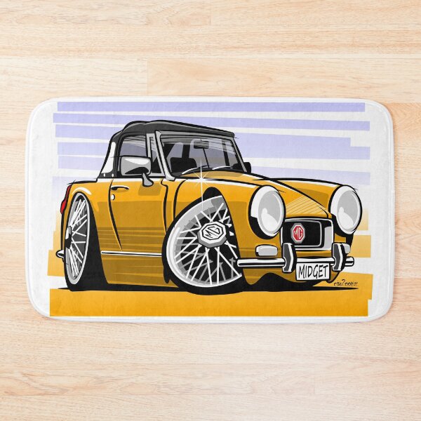 Item preview, MG Midget RWA mk3 caricature bronze yellow designed and sold by car2oonz.