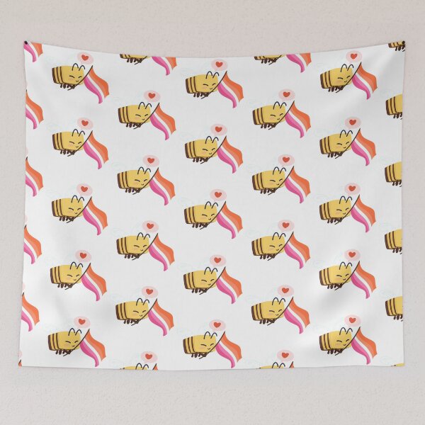 Item preview, Minecraft Lesbian Pride Bee designed and sold by SoupinSpace.