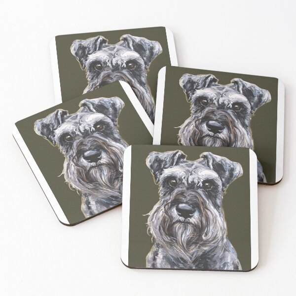 Item preview, Schnauzer dog art full face pets dogs cute sweet puppy designed and sold by Coolstuff4you71.