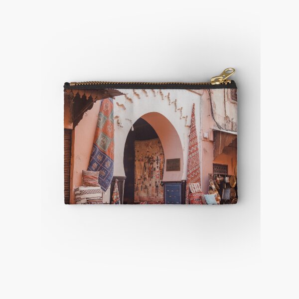 Item preview, Marrakech colorful souks market, rugs and carpets doorway designed and sold by Morocco Marrakech Photo Prints.