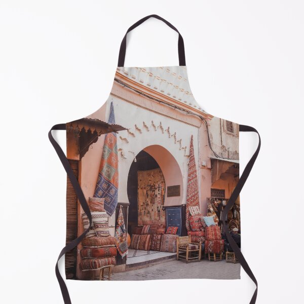 Item preview, Marrakech colorful souks market, rugs and carpets doorway designed and sold by Morocco Marrakech Photo Prints.