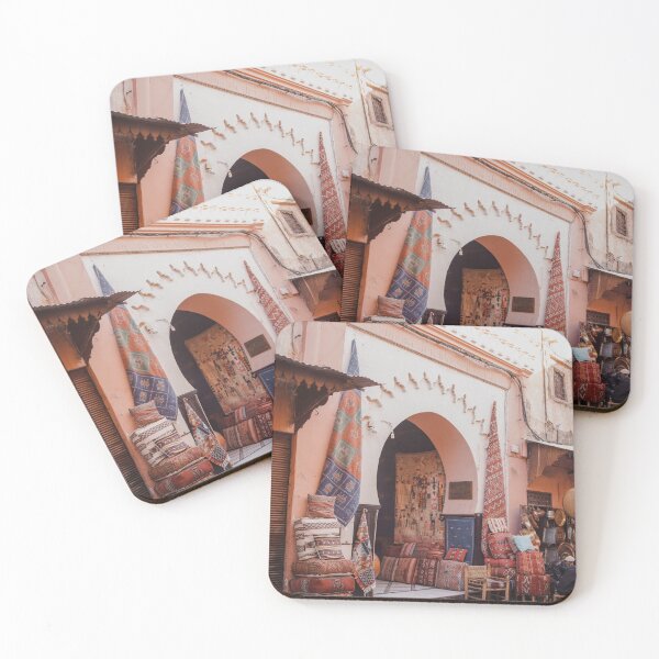 Item preview, Marrakech colorful souks market, rugs and carpets doorway designed and sold by Morocco Marrakech Photo Prints.