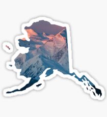 Alaska with Denali Sticker
