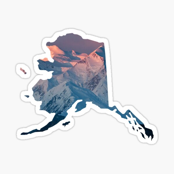 Alaska with Denali Sticker