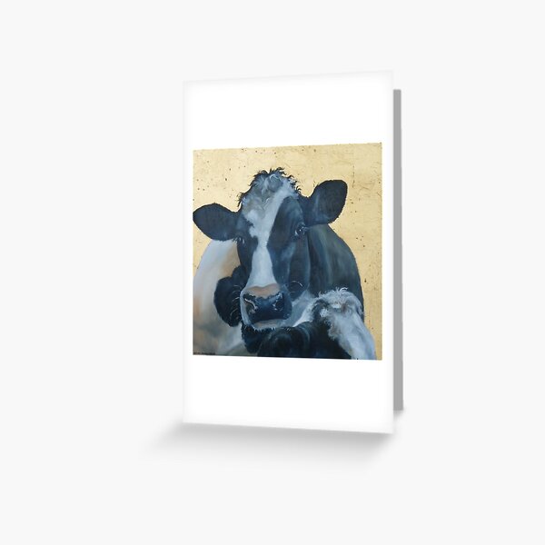Lean on Me --- Cow Portraits Greeting Card