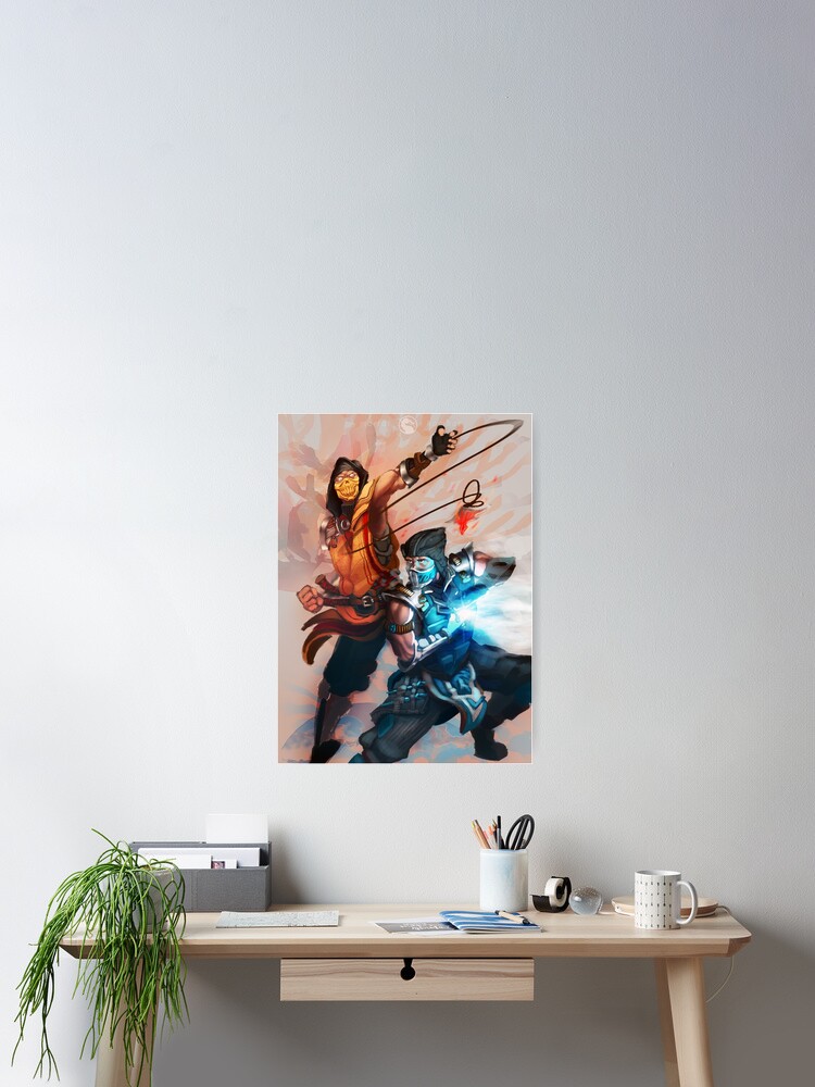 Skorpion Und Sub Zero Mortal Kombat Poster Von The Mister Redbubble