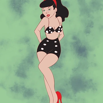 Artwork thumbnail, Swimsuit Pinup 01 by Ron's Designs