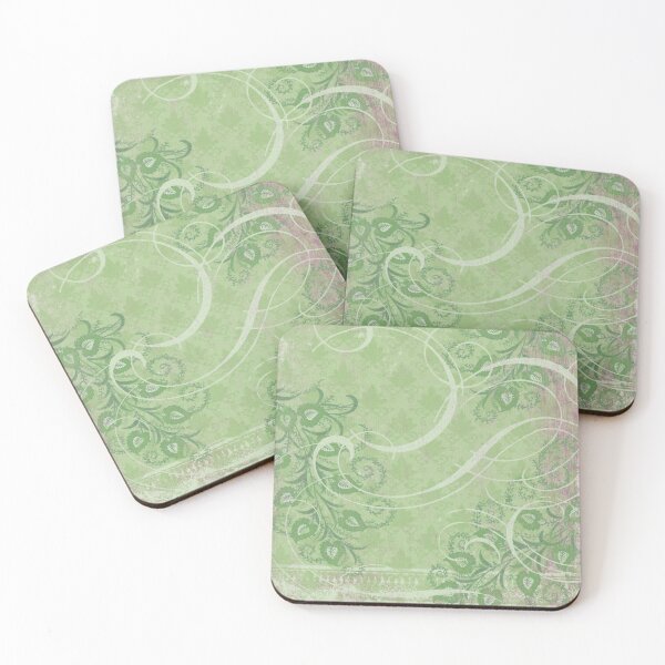 Item preview, Green Whimsical Botanical Swirl designed and sold by magicwoodwrkshp.