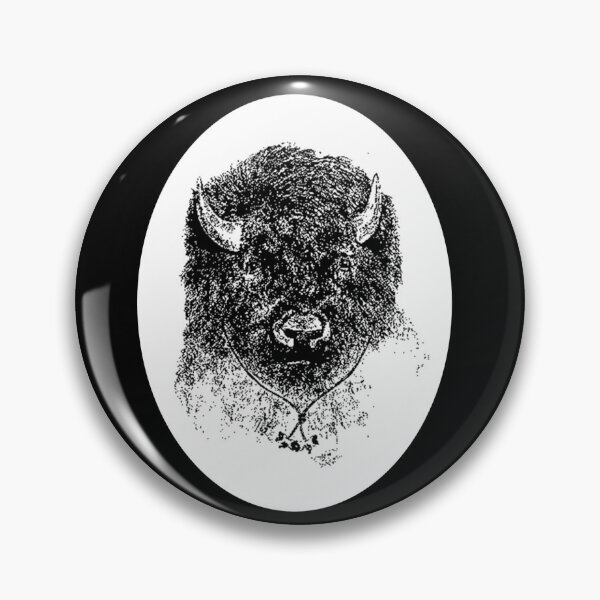 Item preview, Wood Badge Bison designed and sold by Broken Antler Designs .