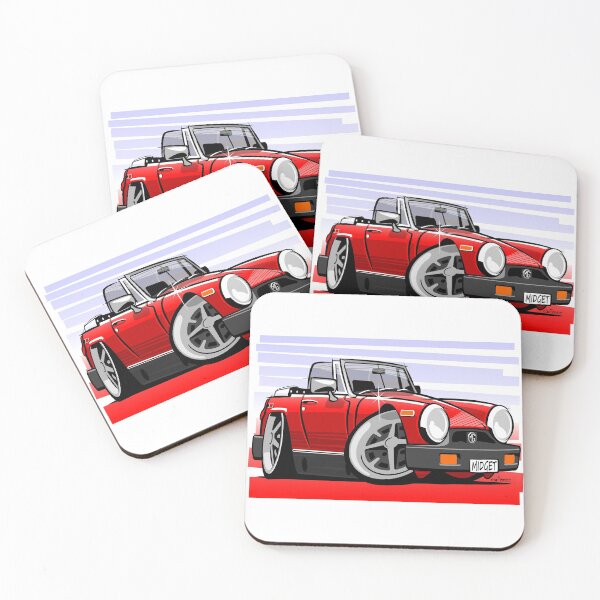 Item preview, MG Midget 1500 caricature red US spec designed and sold by car2oonz.