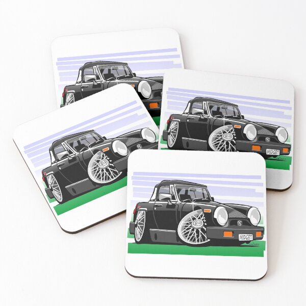 Item preview, MG Midget 1500 caricature black US spec designed and sold by car2oonz.