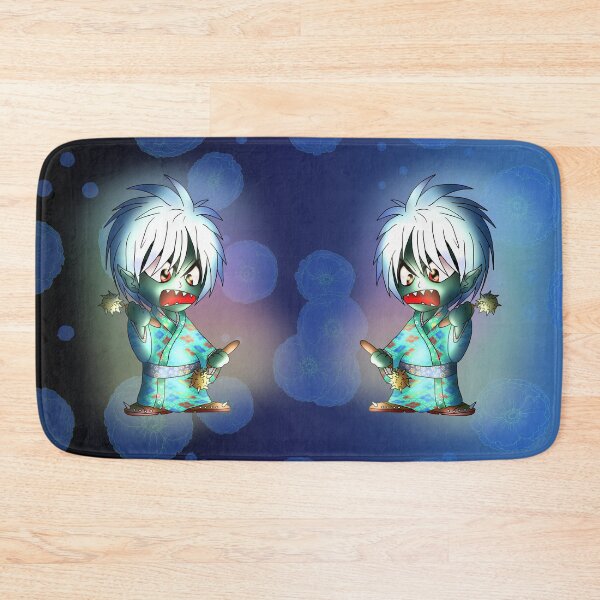 Item preview, manga elf fighter in a green kimono with num-chuks  designed and sold by CuisineCat.