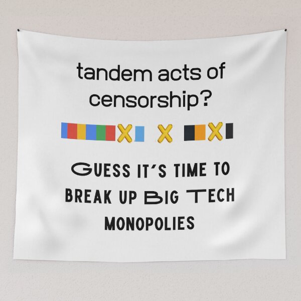 Item preview, Censorship Means Time To Break Up Monopolies designed and sold by StormyMuse.