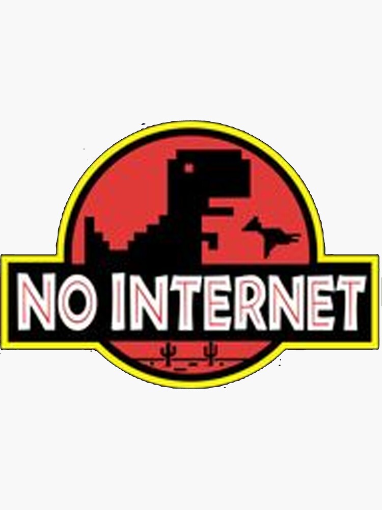 Offline - Unable to connect to the internet - Dino Game Sticker Art Print  for Sale by FoxBrother