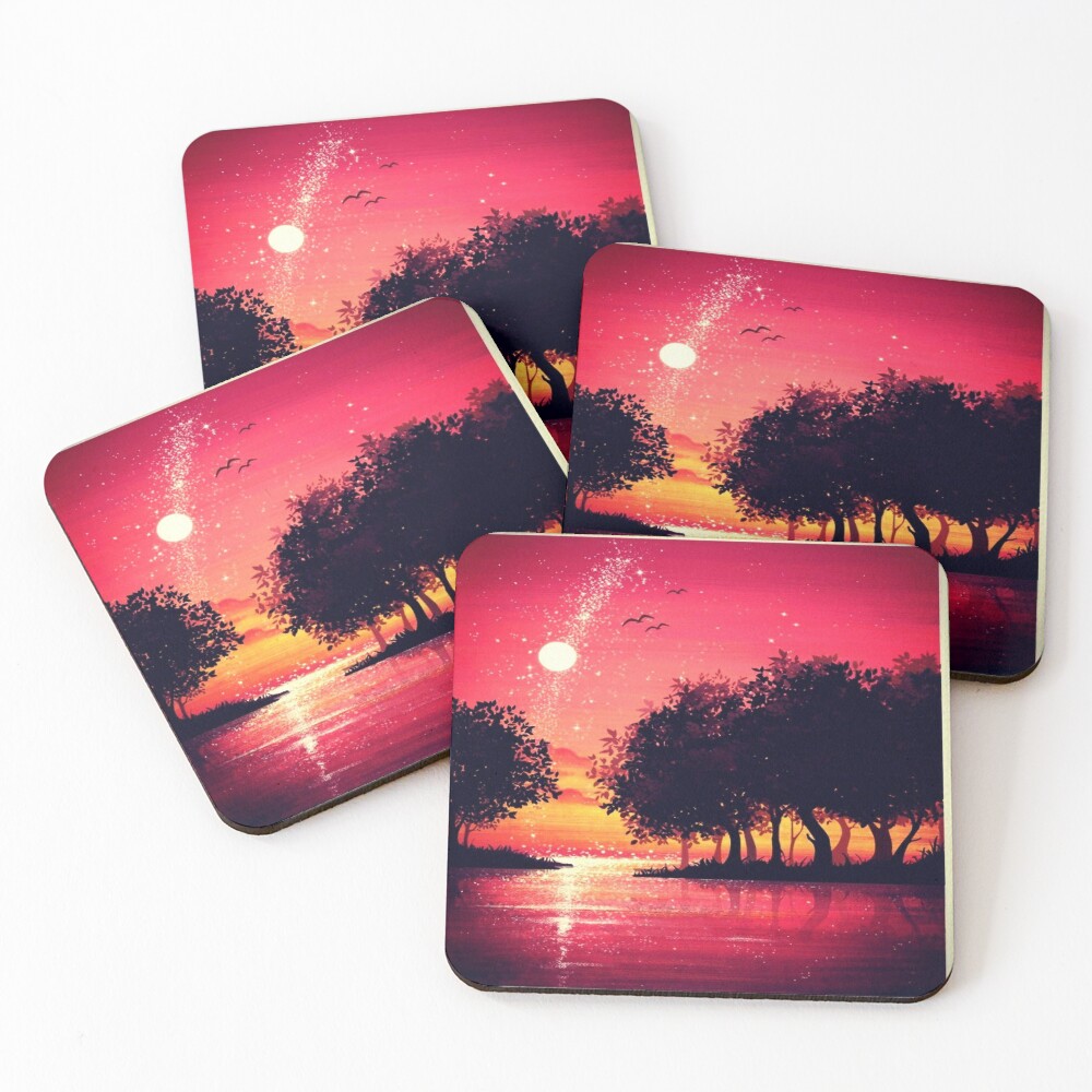 Item preview, Coasters (Set of 4) designed and sold by Howlingstudioss.