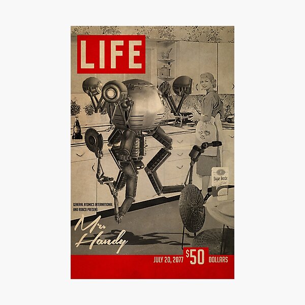 Fallout Mister Handy Life Magazine Cover Artwork Photographic Print