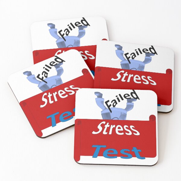 Item preview, Funny Font says Failed Stress Test. Graphics in cartoon style designed and sold by Vicky Rodden.