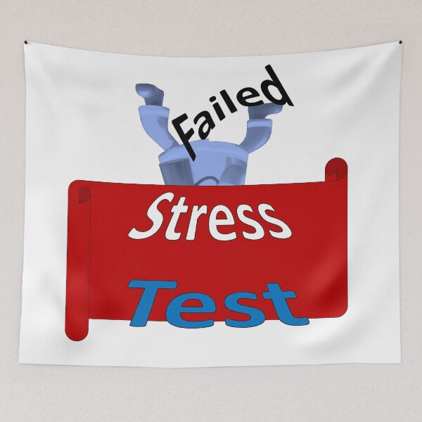 Item preview, Funny Font says Failed Stress Test. Graphics in cartoon style designed and sold by Vicky Rodden.