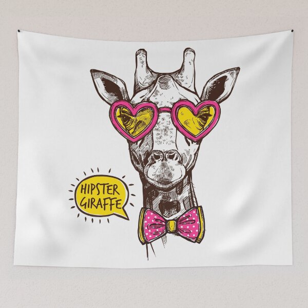Item preview, Hipster giraffe designed and sold by Timegraf.