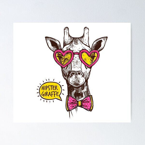 Item preview, Hipster giraffe designed and sold by Timegraf.
