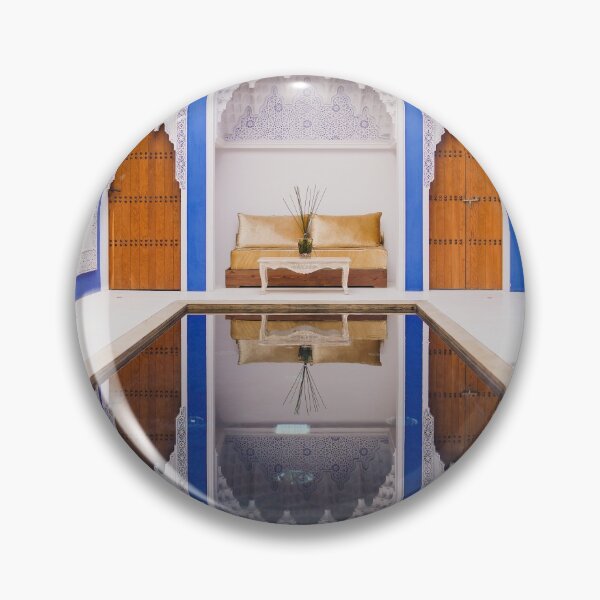 Item preview, colorful blue Riad house in marrakesh morocco designed and sold by Morocco Marrakech Photo Prints.