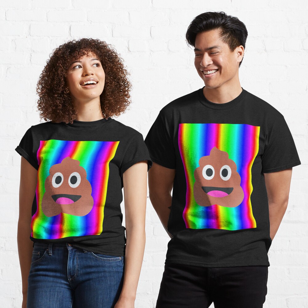  Poop In Rainbow Emoji Fashion Women's Classic