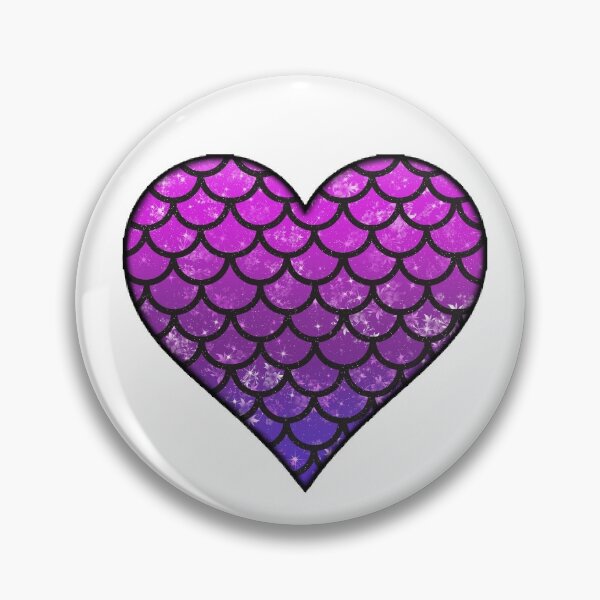 Item preview, Glittery Mermaid Scale Heart designed and sold by QueenSirenArts.