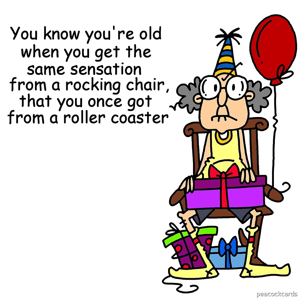 "Funny Over The Hill Roller Coaster Birthday" by peacockcards | Redbubble