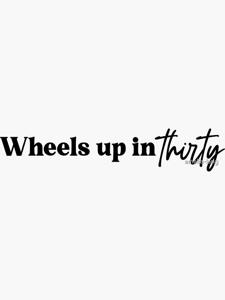 "Wheels up" Sticker by emelialang Redbubble