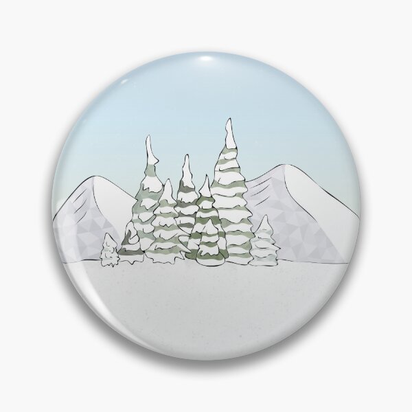 Item preview, Winter landscape - snow-covered fir trees and mountains designed and sold by frangipaniarts.