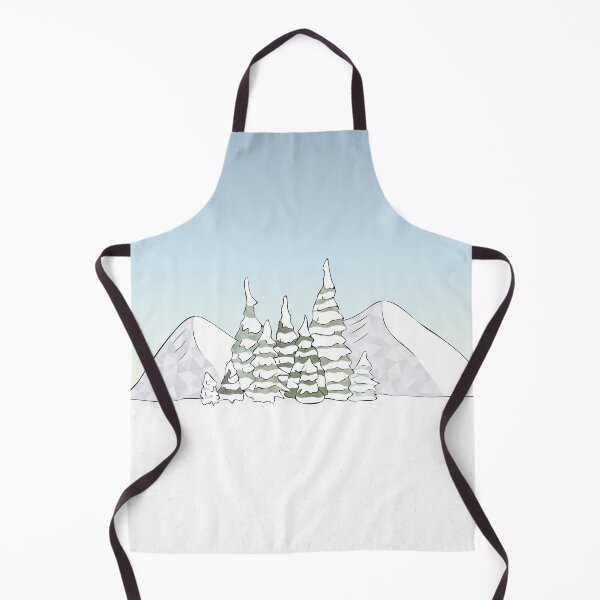Item preview, Winter landscape - snow-covered fir trees and mountains designed and sold by frangipaniarts.