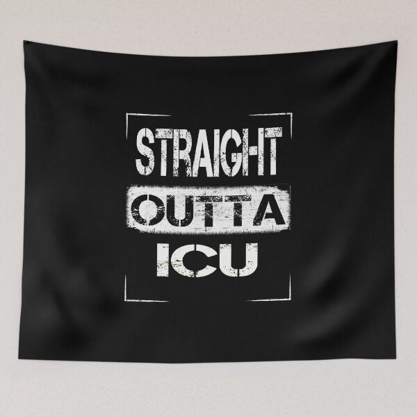 Item preview, straight outta icu , straight outta , funny gift for nurse nursing doctor   designed and sold by yassiny.