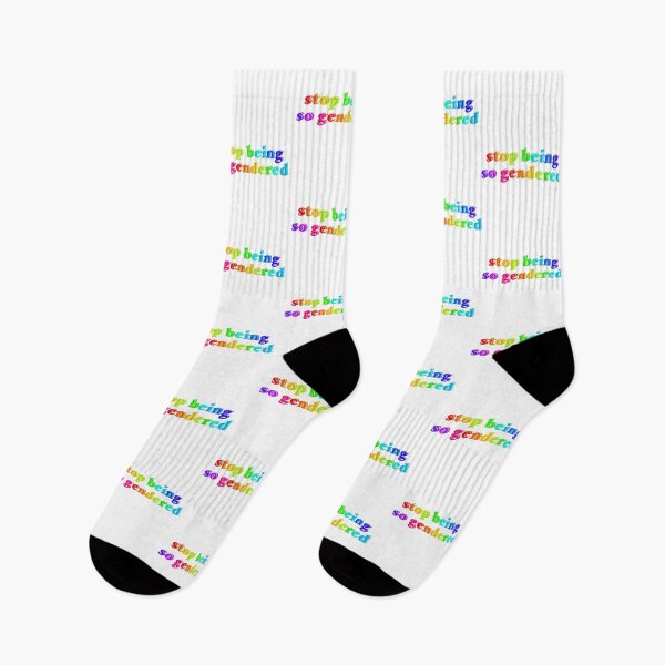 Item preview, stop being so gendered (rainbow text) designed and sold by doodlesbyjill.